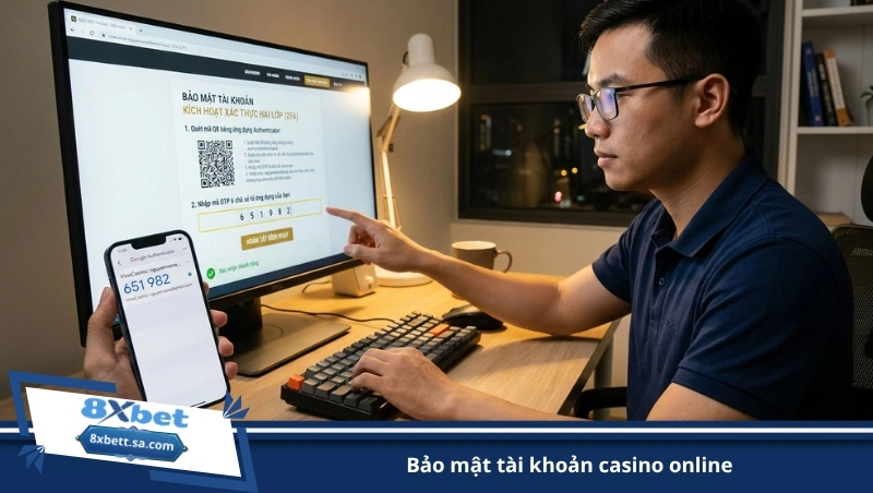 bảo mật tài khoản casino online